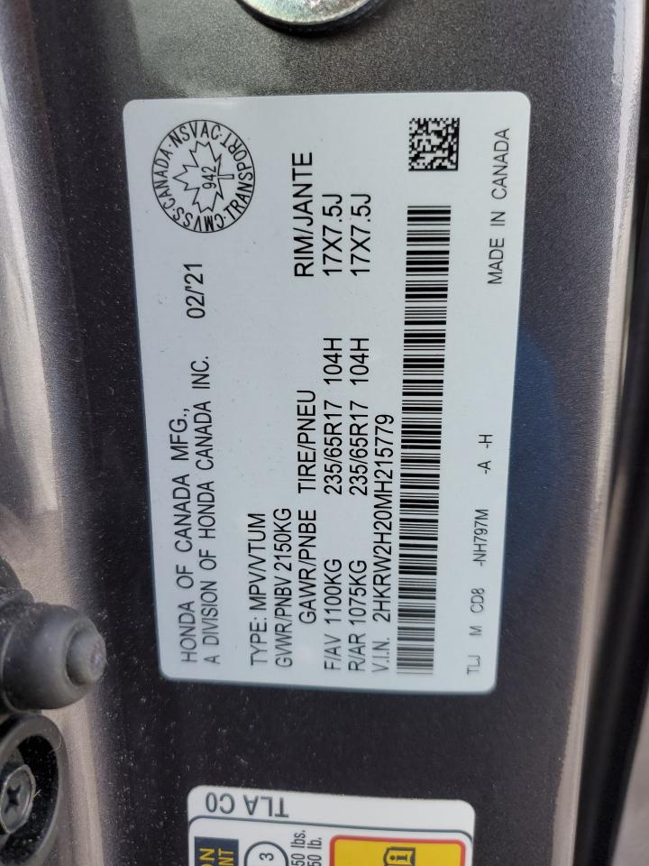 2021 Honda Cr-V Lx VIN: 2HKRW2H20MH215779 Lot: 88484075