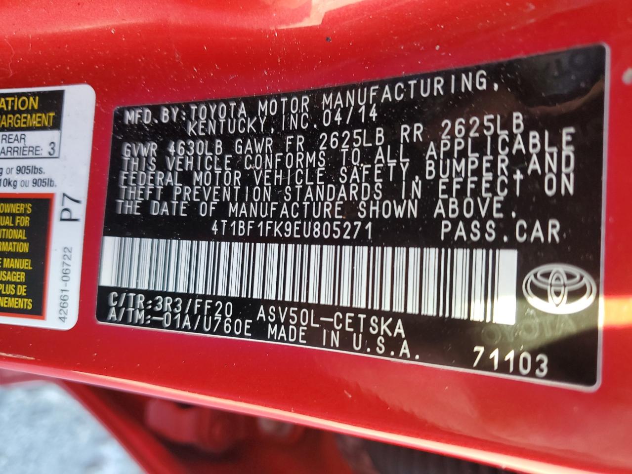 2014 Toyota Camry - Image 13