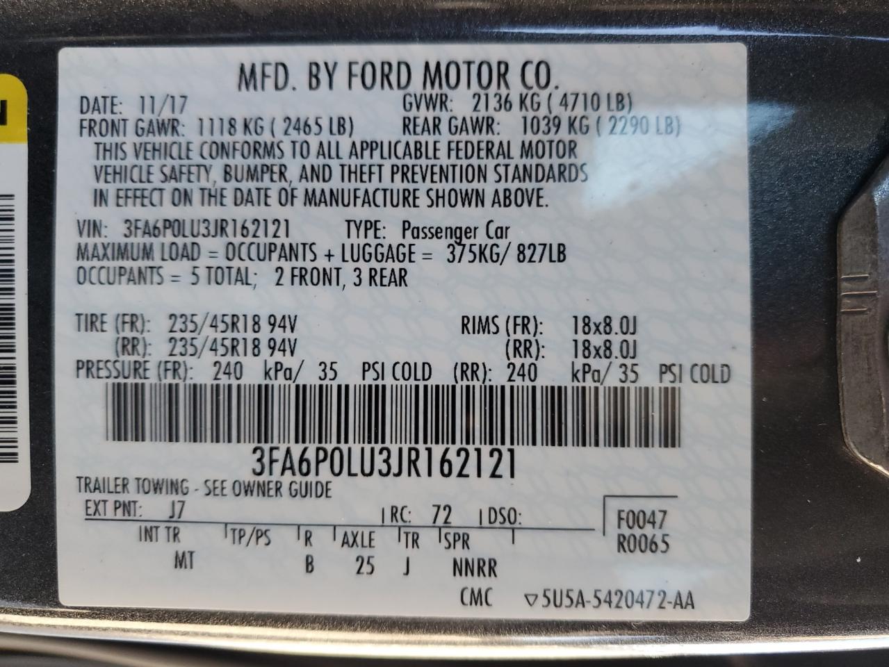 2018 Ford Fusion - Image 12