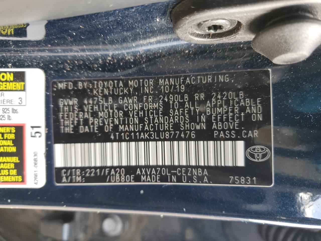 2020 Toyota Camry - Image 12