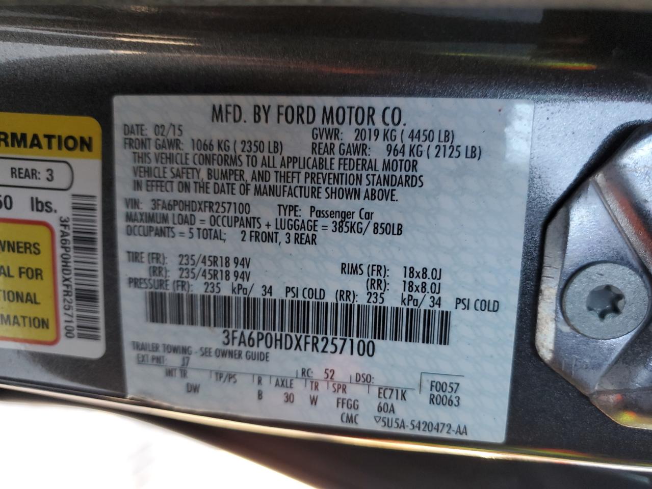 2015 Ford Fusion - Image 12
