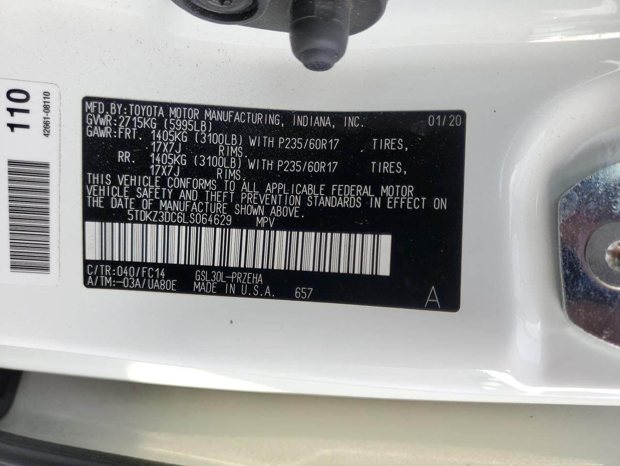 2020 Toyota Sienna - Image 13