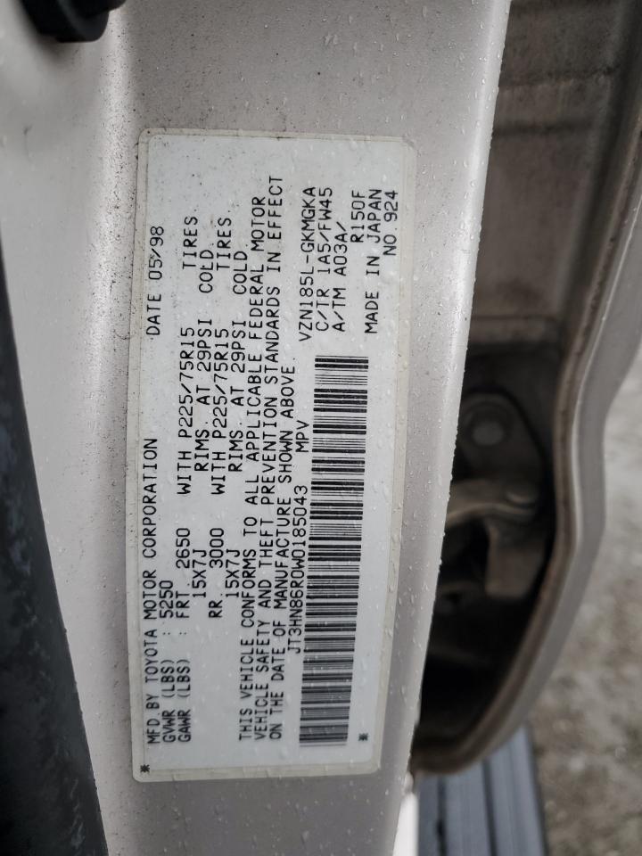 1998 Toyota 4Runner Sr5 VIN: JT3HN86R0W0185043 Lot: 43425065