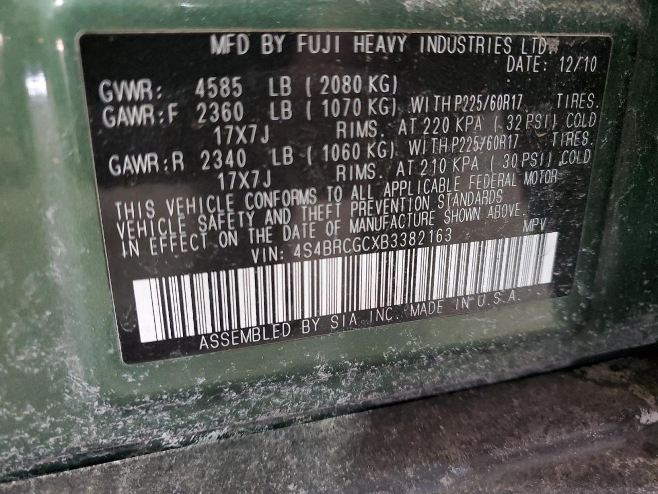 2011 Subaru Outback - Image 15