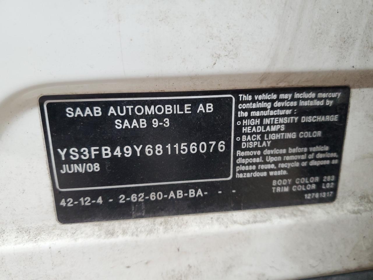 2008 Saab 9-3 - Image 14