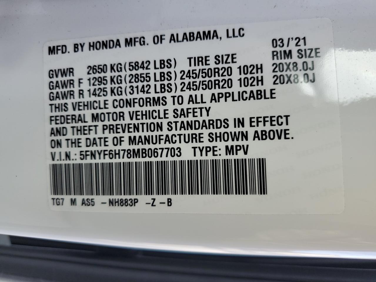 2021 Honda Pilot - Image 13