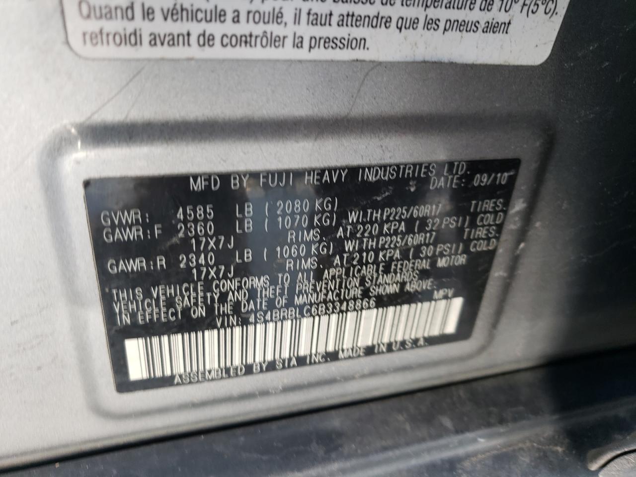 2011 Subaru Outback - Image 15