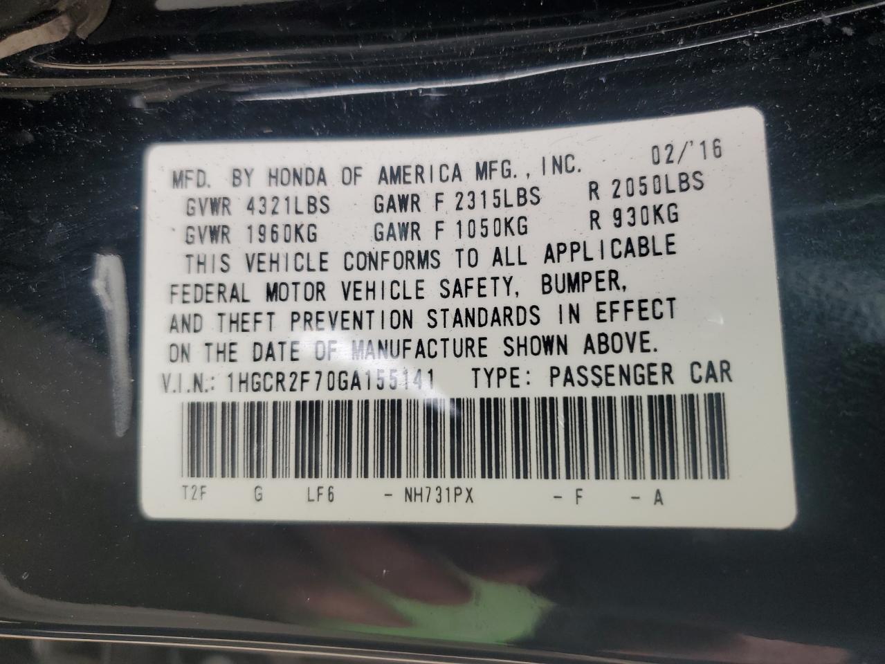2016 Honda Accord - Image 12