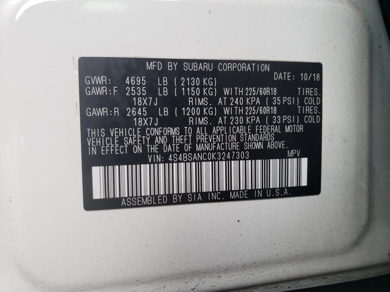 2019 Subaru Outback - Image 12