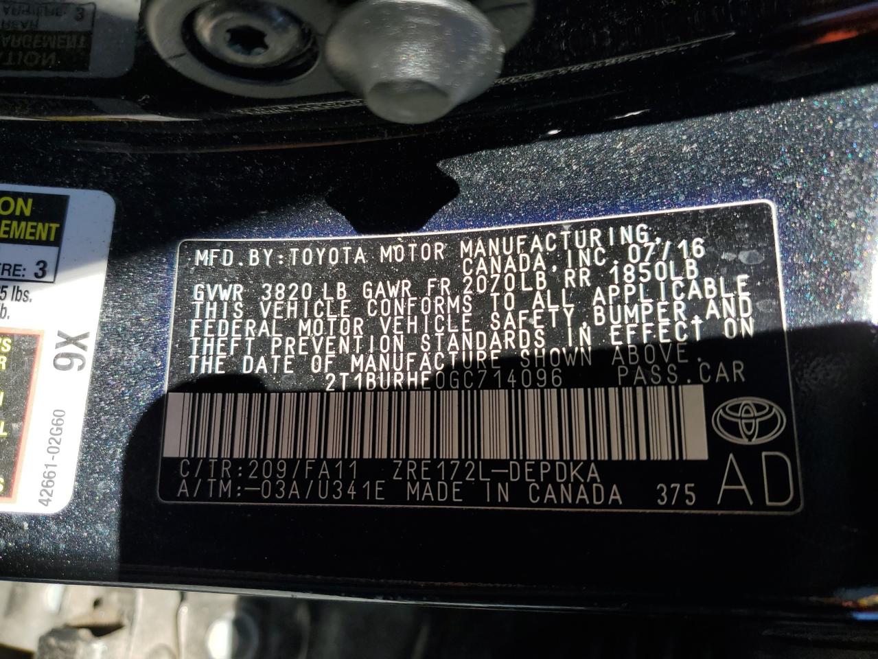 2016 Toyota Corolla - Image 12
