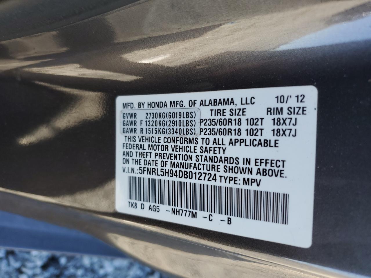 2013 Honda Odyssey - Image 13