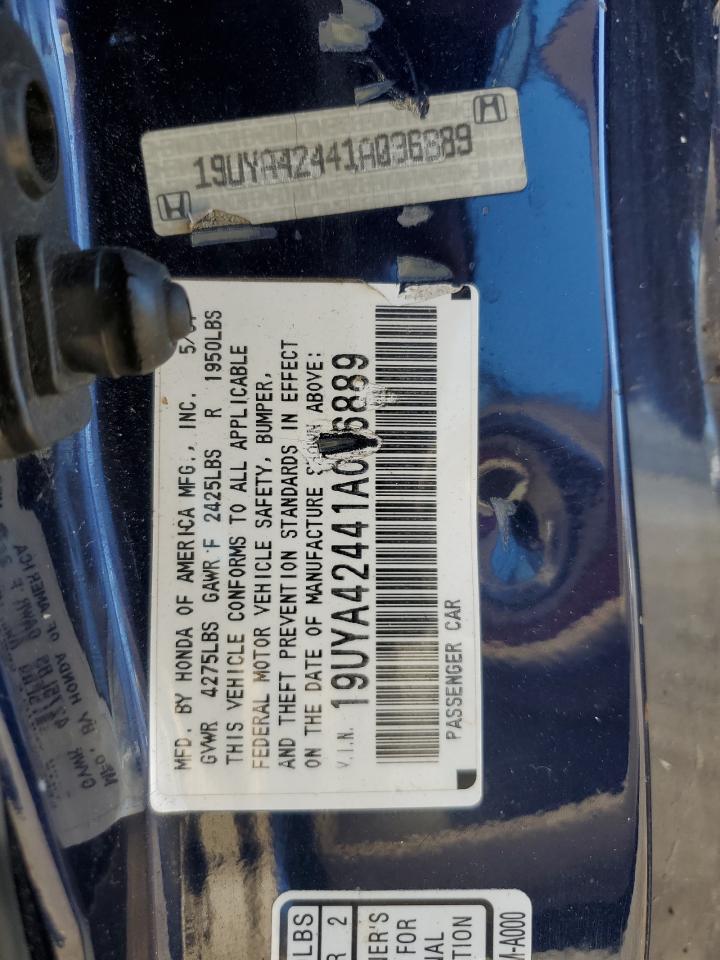 2001 Acura 3.2Cl VIN: 19UYA42441A036889 Lot: 89013895