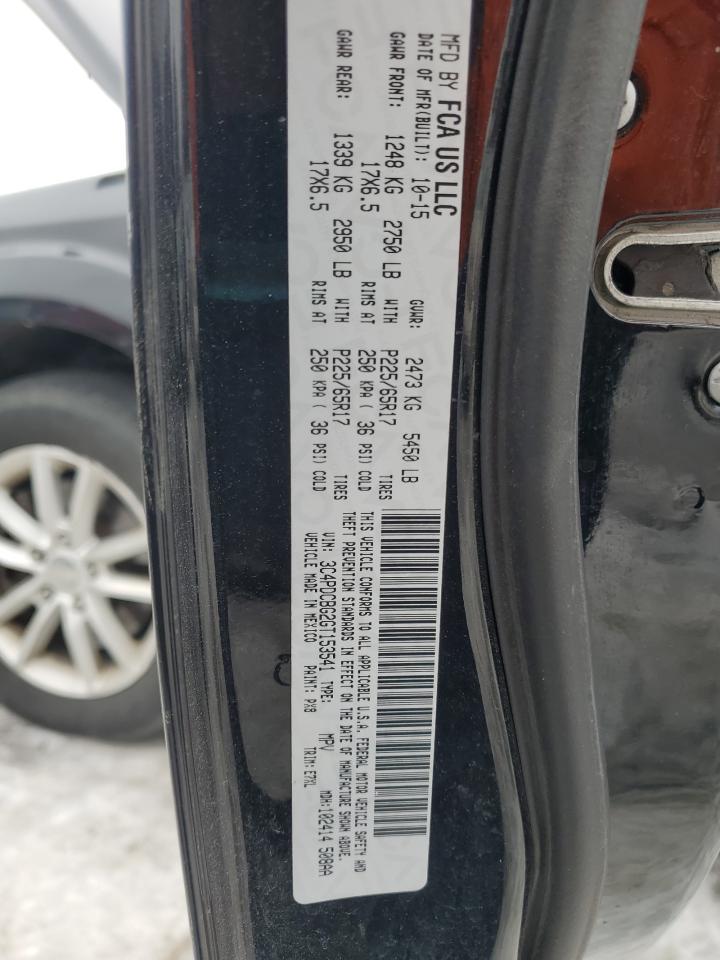 2016 Dodge Journey Sxt VIN: 3C4PDCBG2GT153541 Lot: 42011285