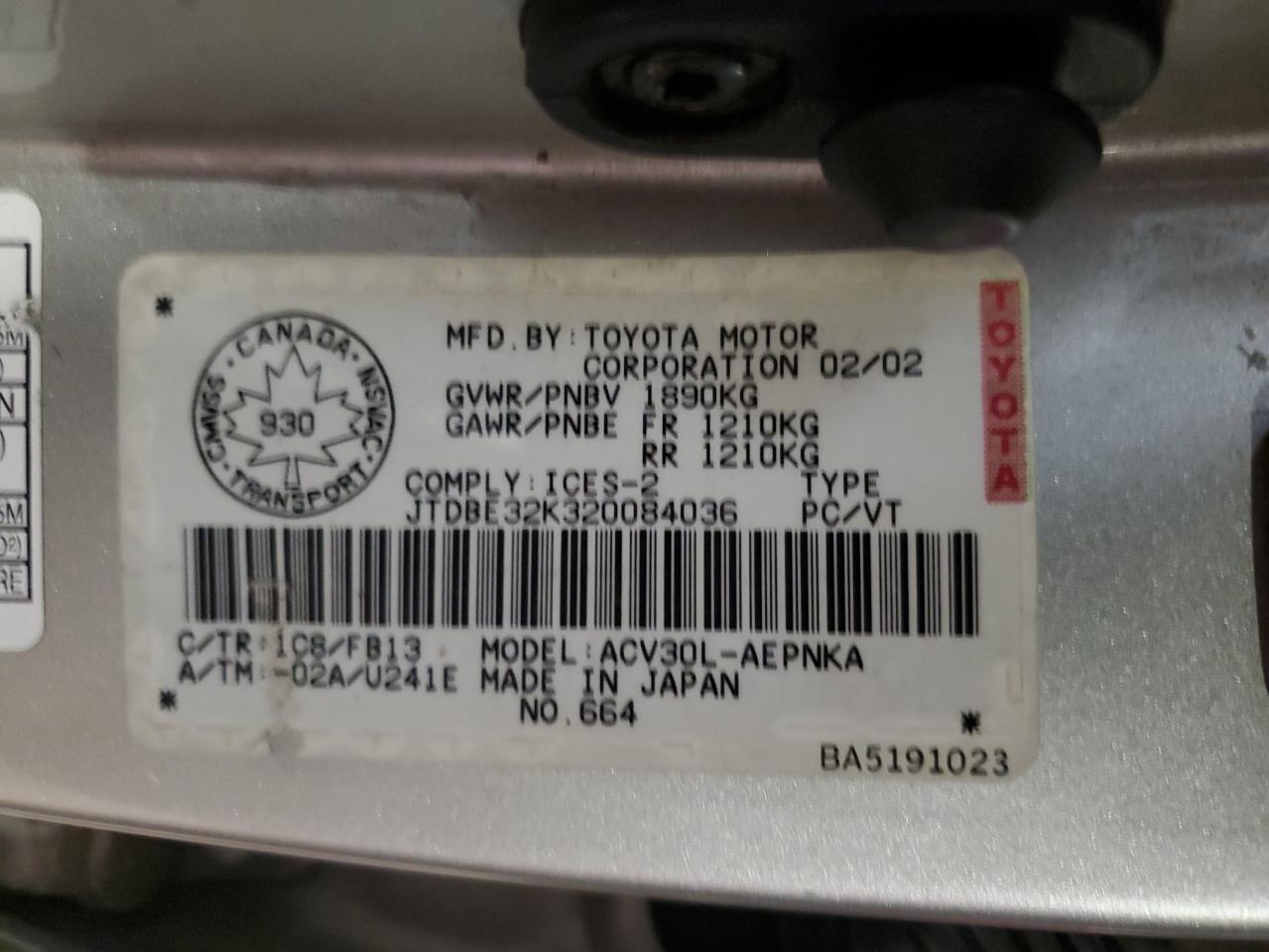 2002 Toyota Camry - Image 12
