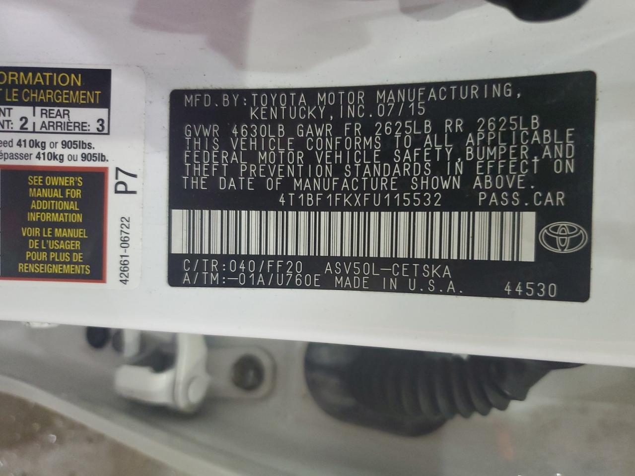 2015 Toyota Camry - Image 12
