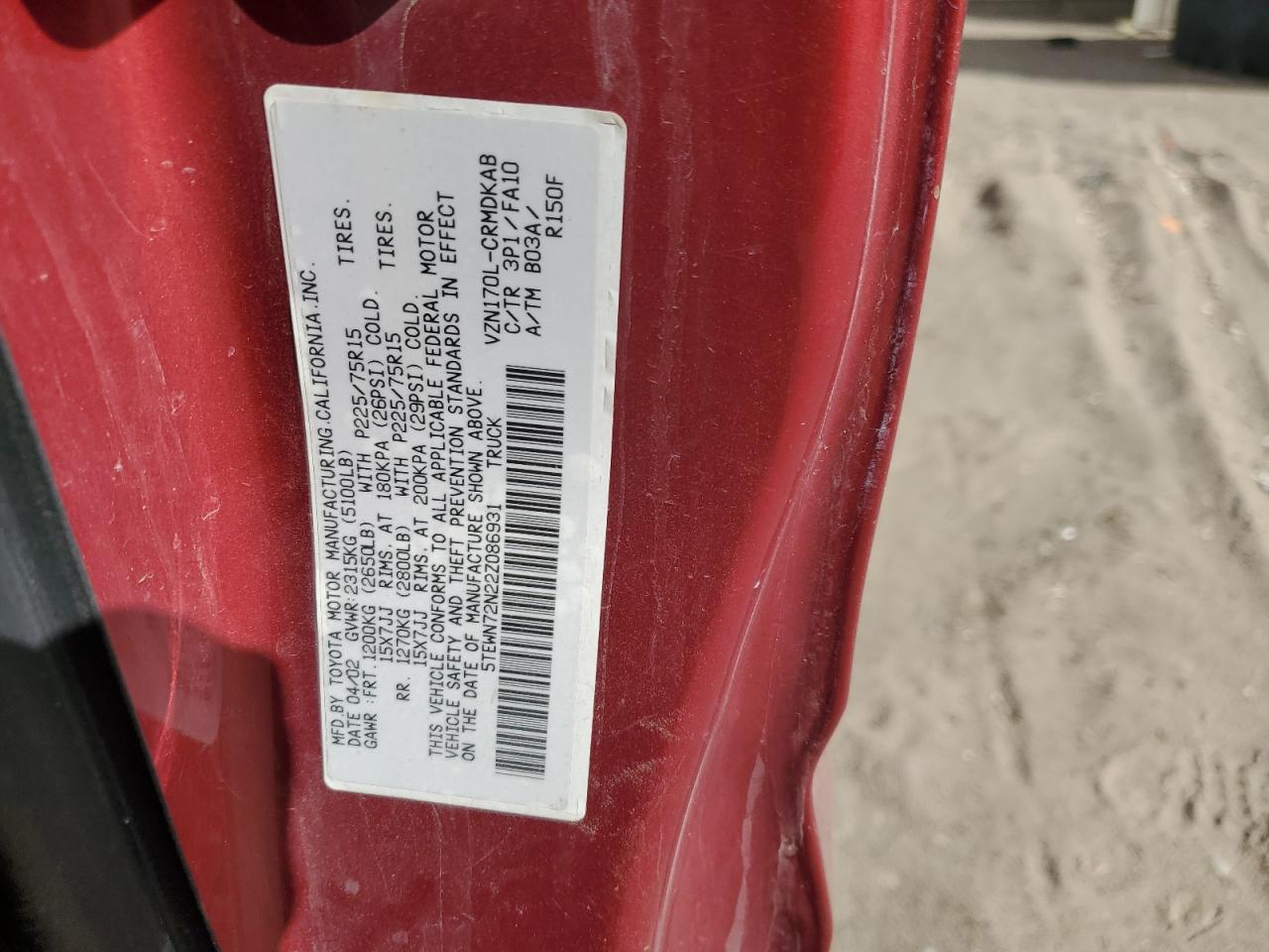 2002 Toyota Tacoma - Image 12