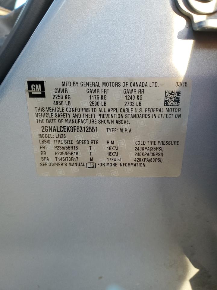 VIN 2GNALCEK8F6312551 2015 CHEVROLET EQUINOX no.13