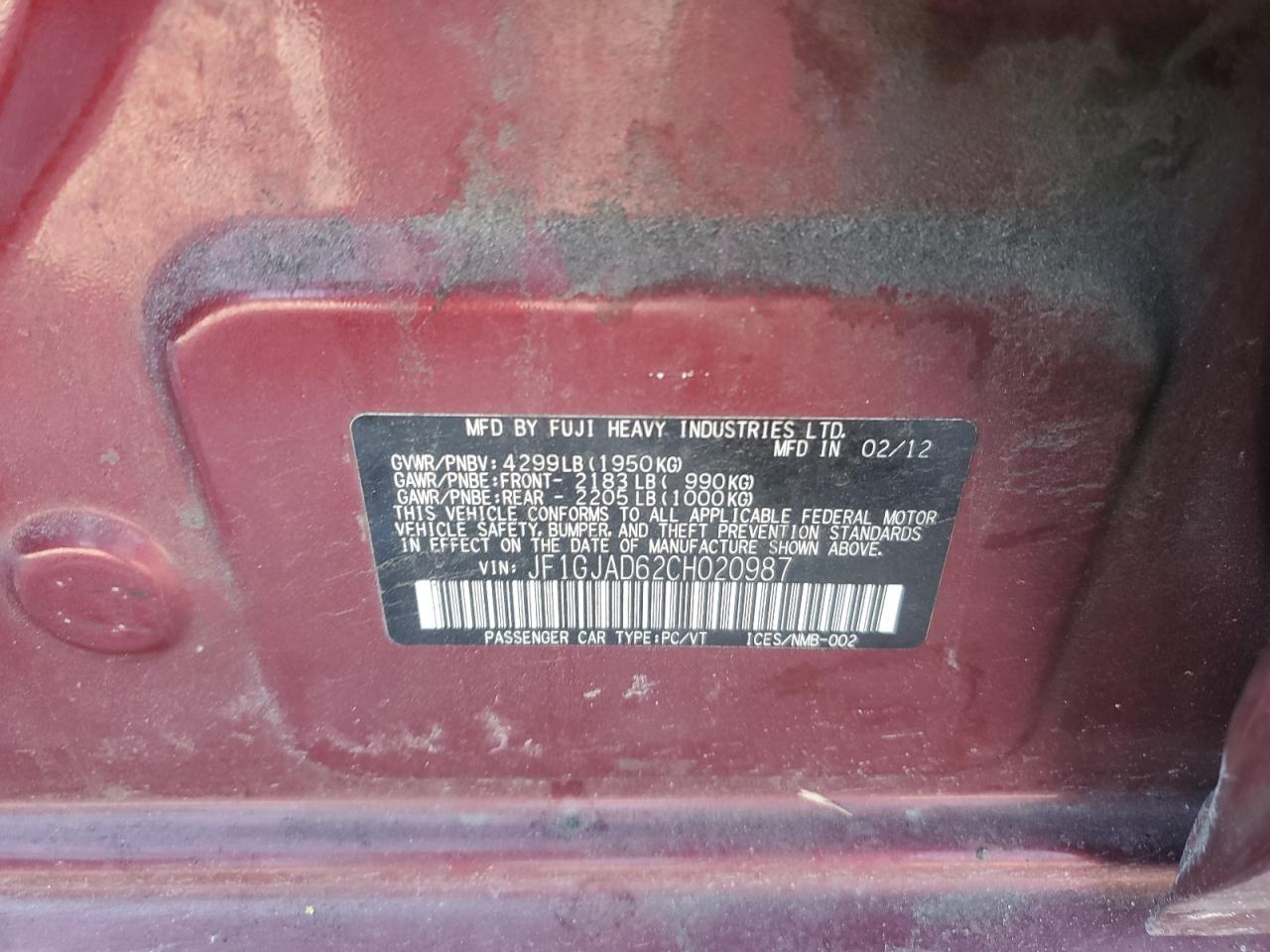 2012 Subaru Impreza - Image 12