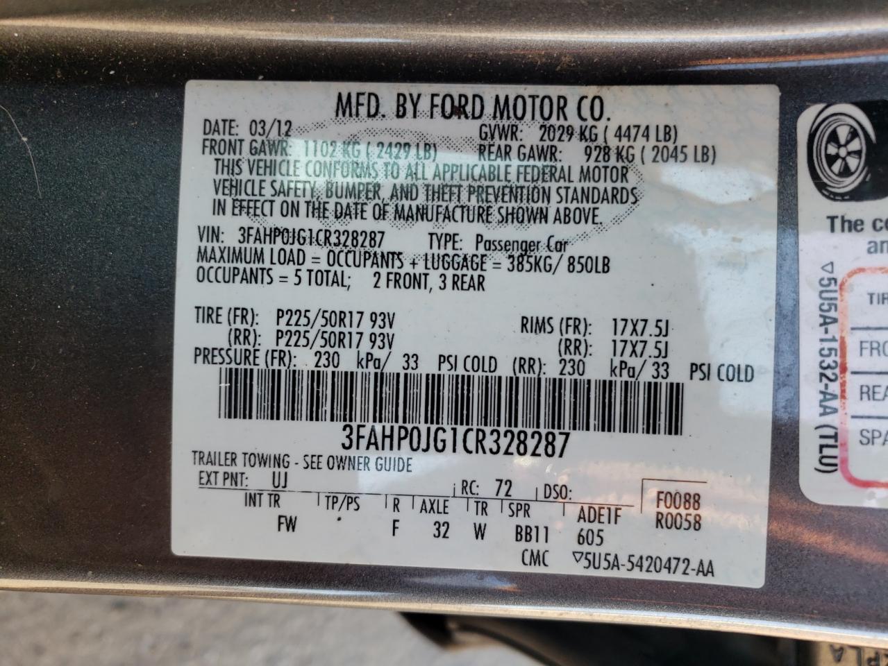 2012 Ford Fusion - Image 13