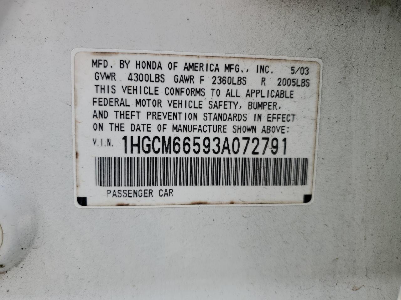 2003 Honda Accord - Image 12