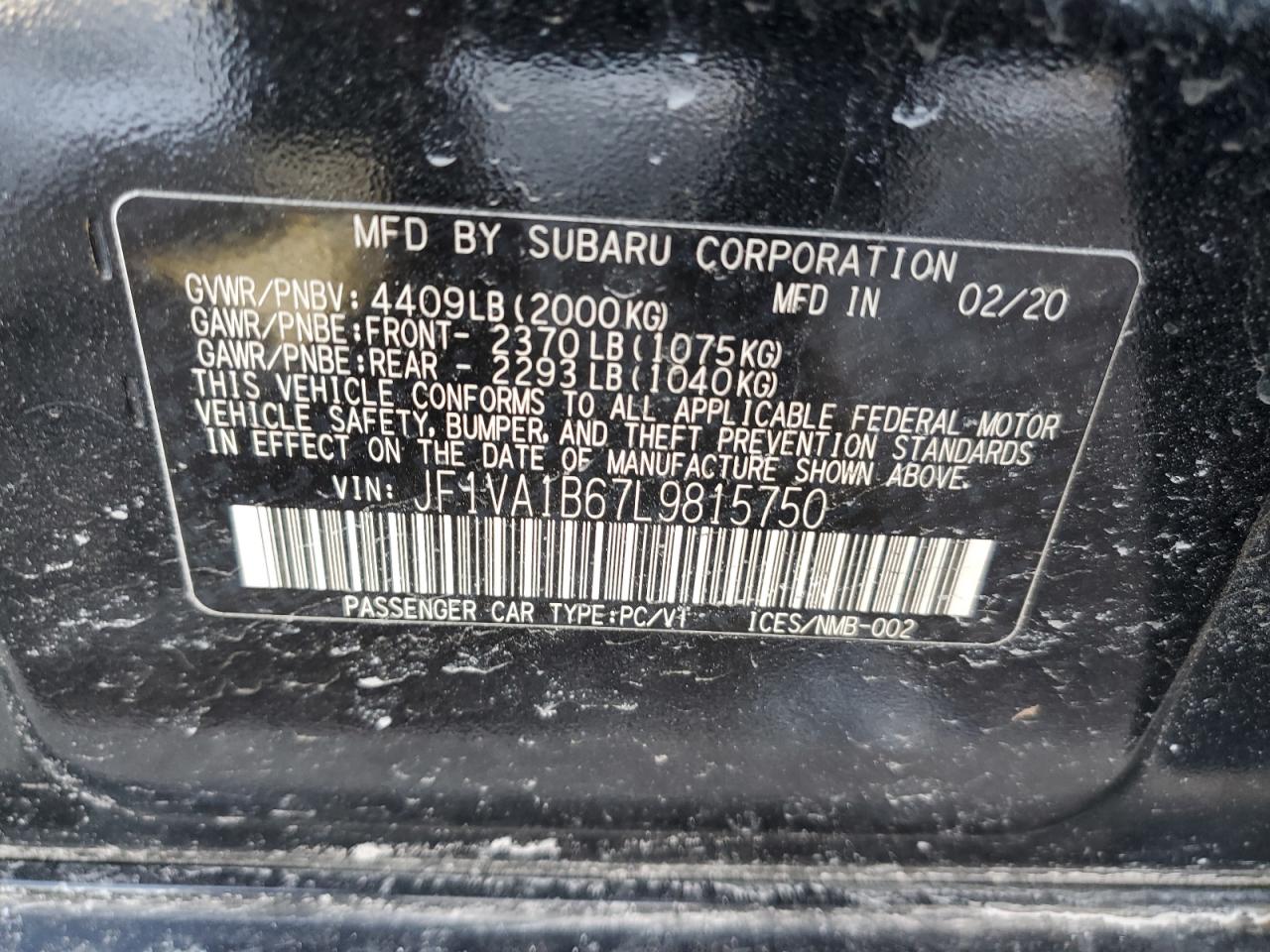2020 Subaru WRX - Image 12