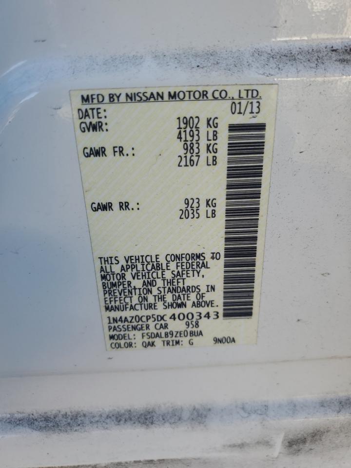 VIN 1N4AZ0CP5DC400343 2013 NISSAN LEAF no.12