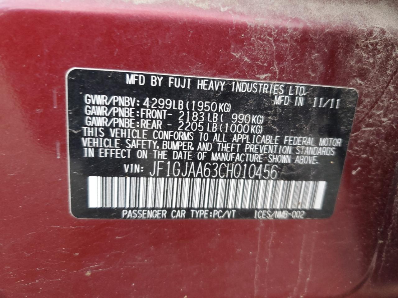 2012 Subaru Impreza - Image 12
