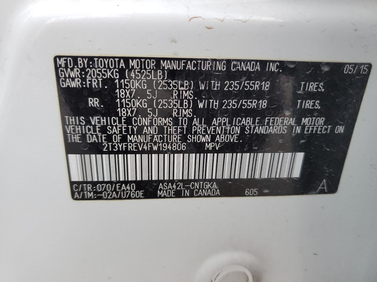 2015 Toyota RAV 4 - Image 13