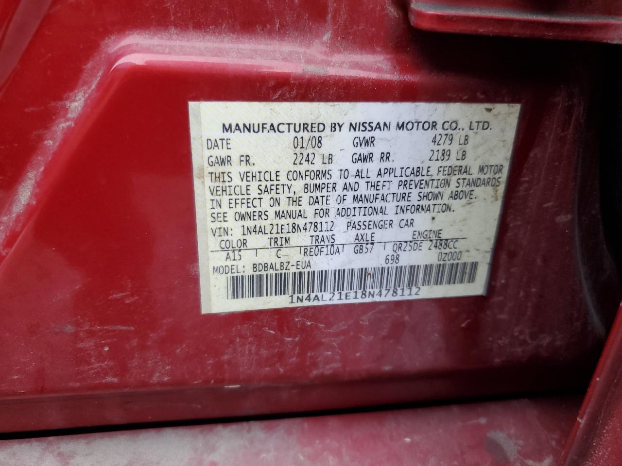 2008 Nissan Altima - Image 13