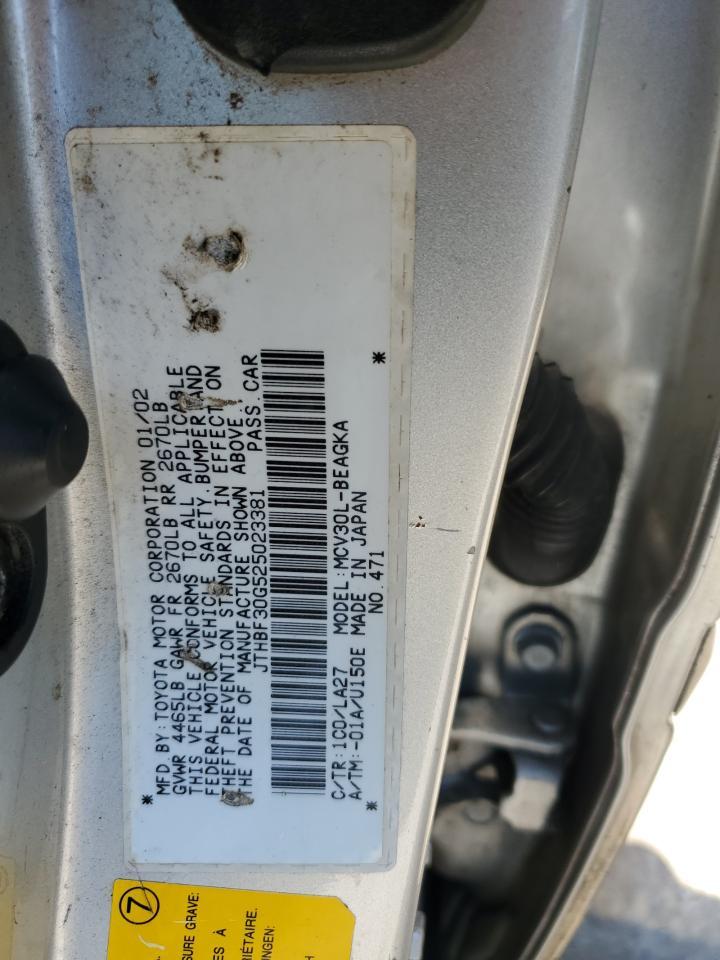 2002 Lexus Es 300 VIN: JTHBF30G525023381 Lot: 41673125