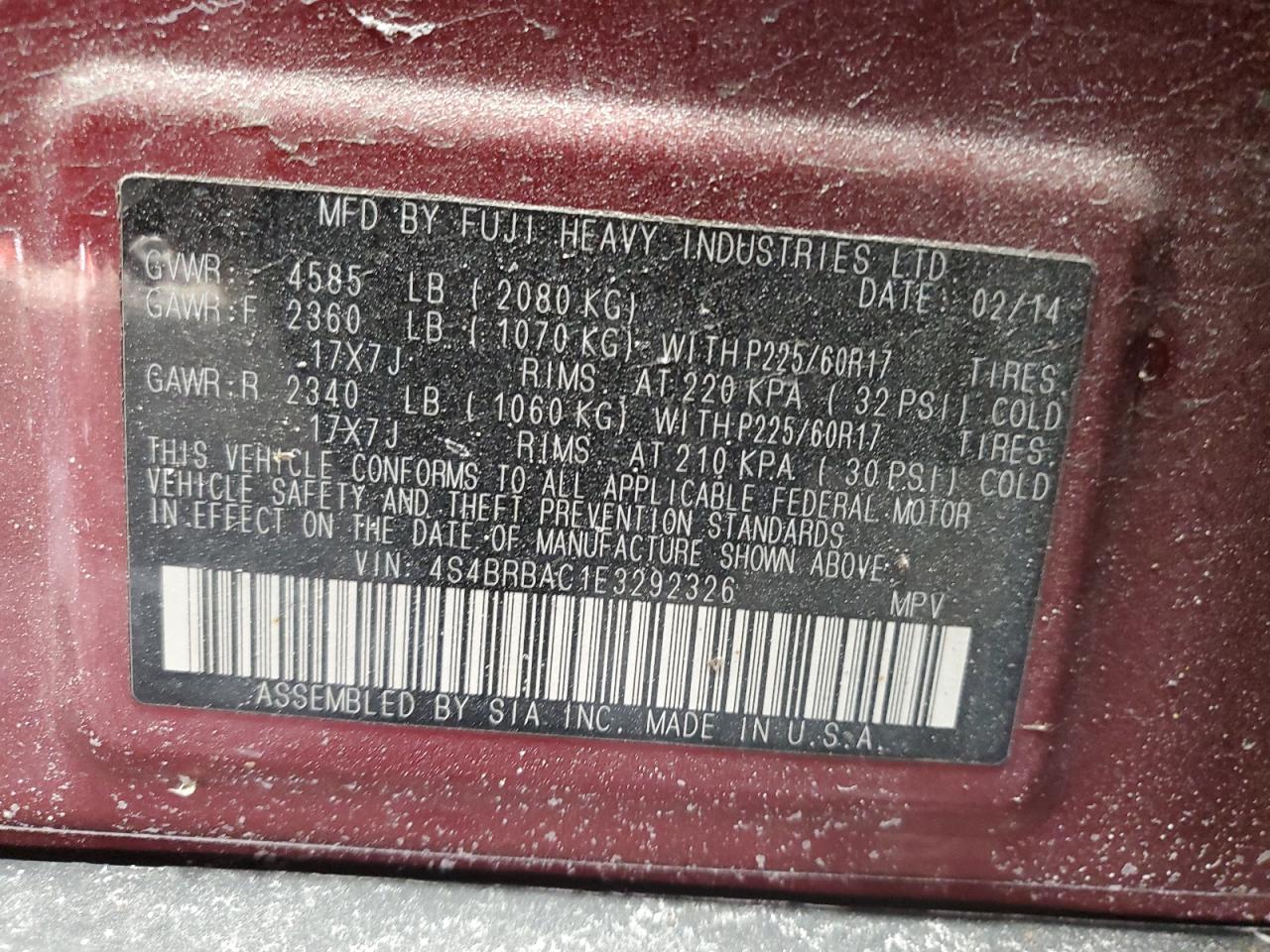 2014 Subaru Outback - Image 12