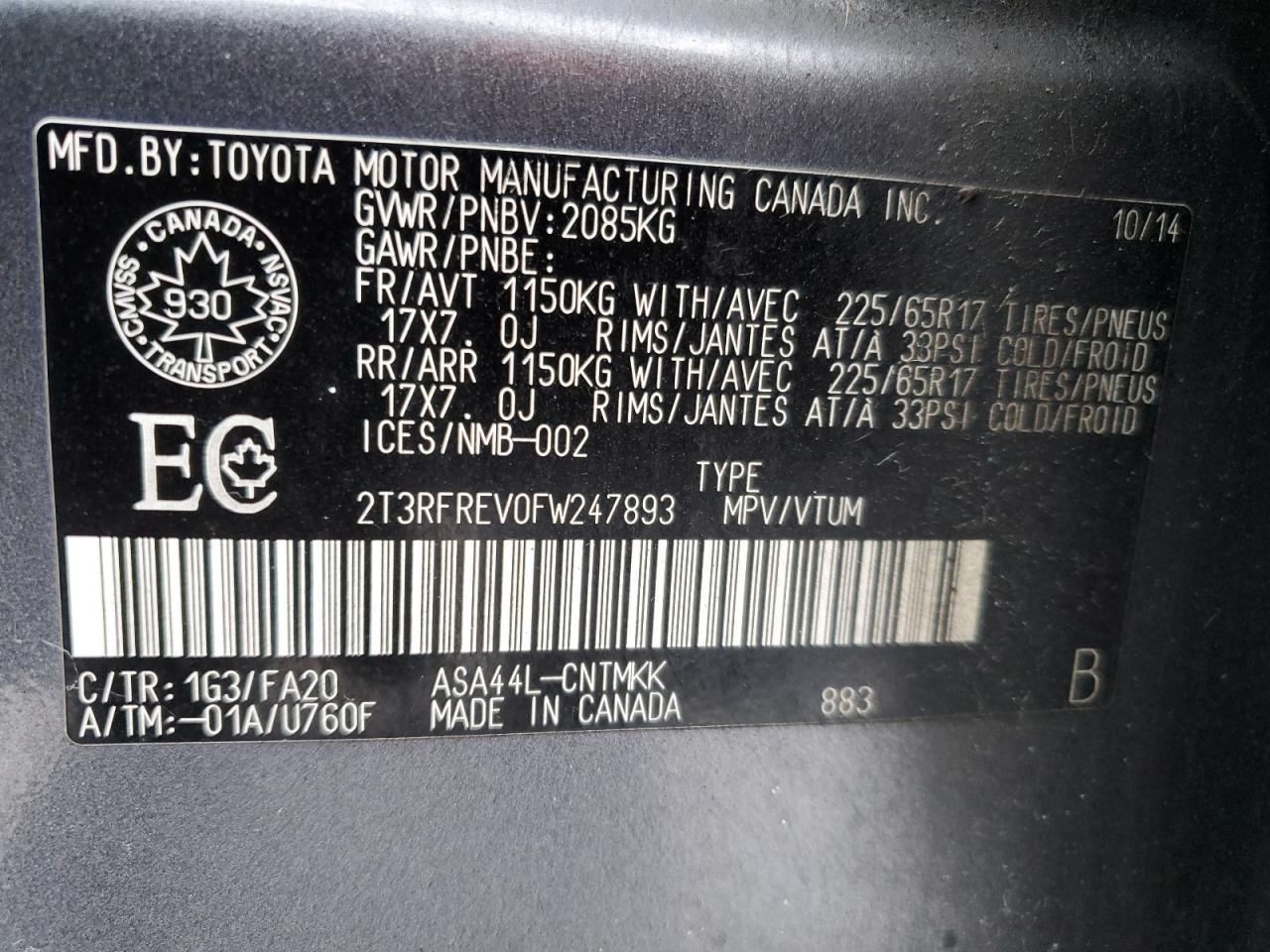 2015 Toyota RAV 4 - Image 13