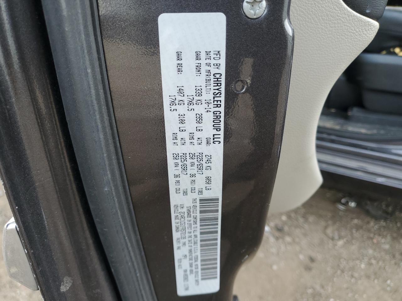 2015 Chrysler Town & Country Touring L VIN: 2C4RC1CG1FR572139 Lot: 41498875