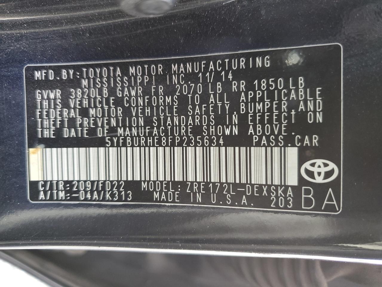 2015 Toyota Corolla - Image 15