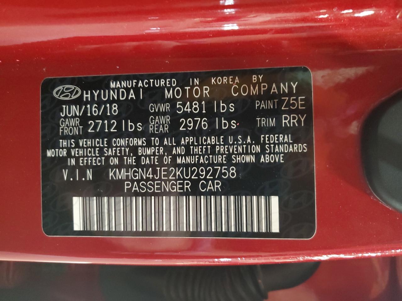 2019 Genesis G80 - Image 13