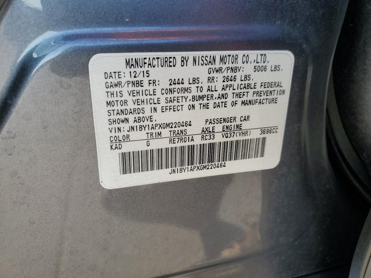 2016 Infiniti Q70 - Image 12