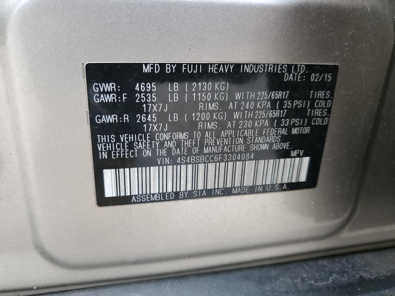 2015 Subaru Outback - Image 13