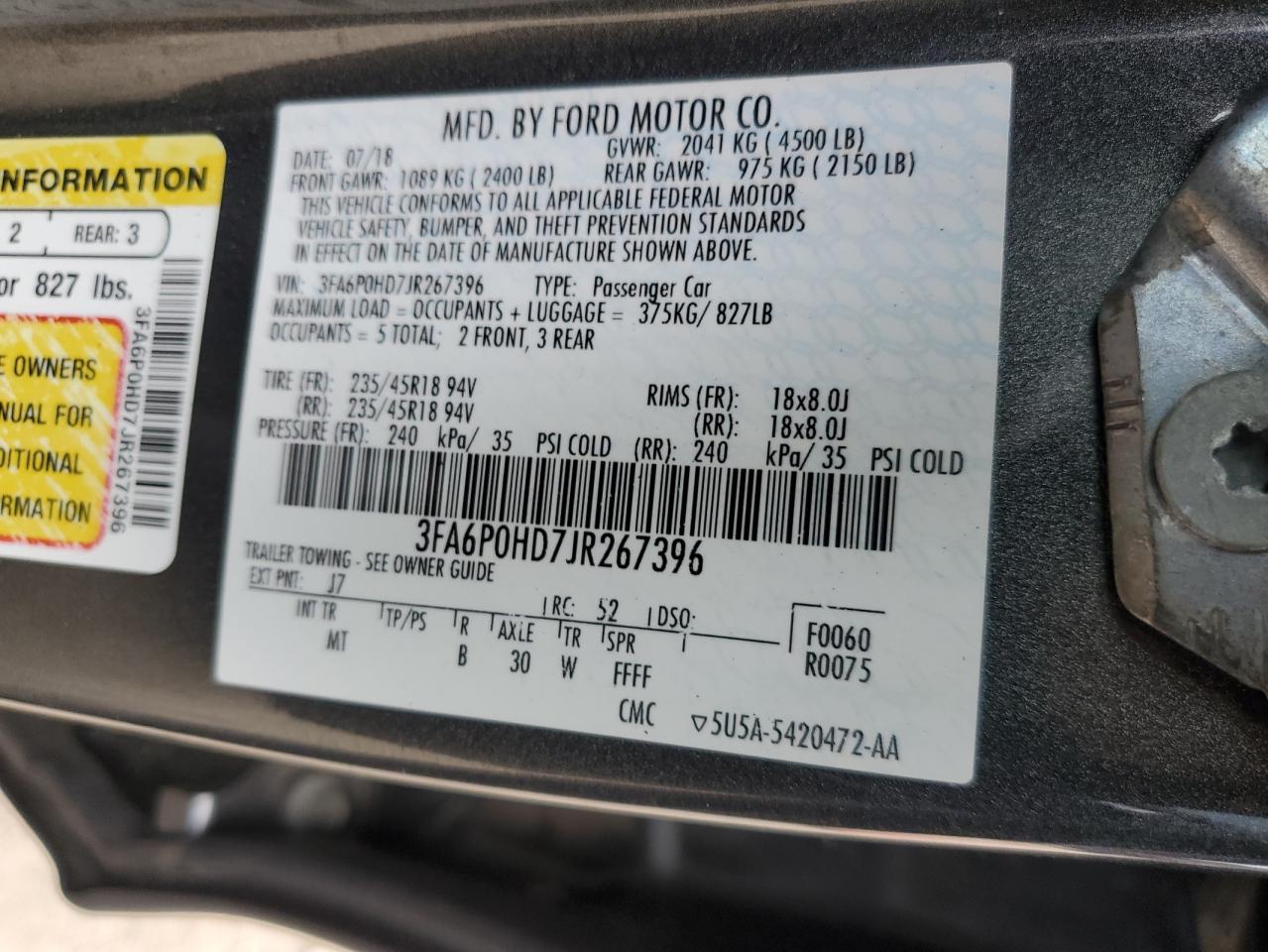 2018 Ford Fusion - Image 15