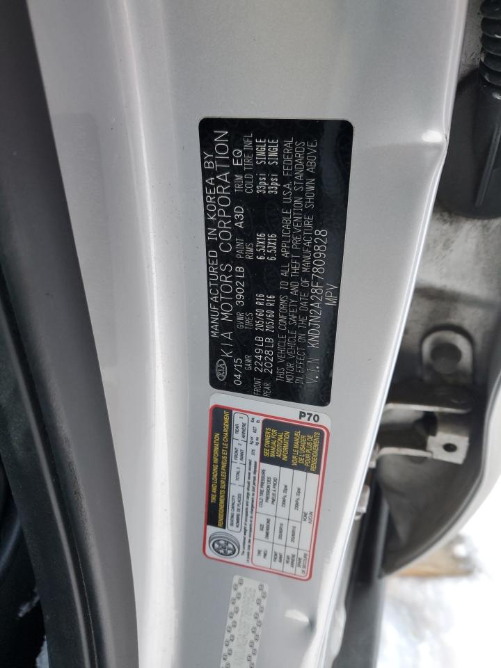 VIN KNDJN2A28F7809828 2015 KIA SOUL no.13