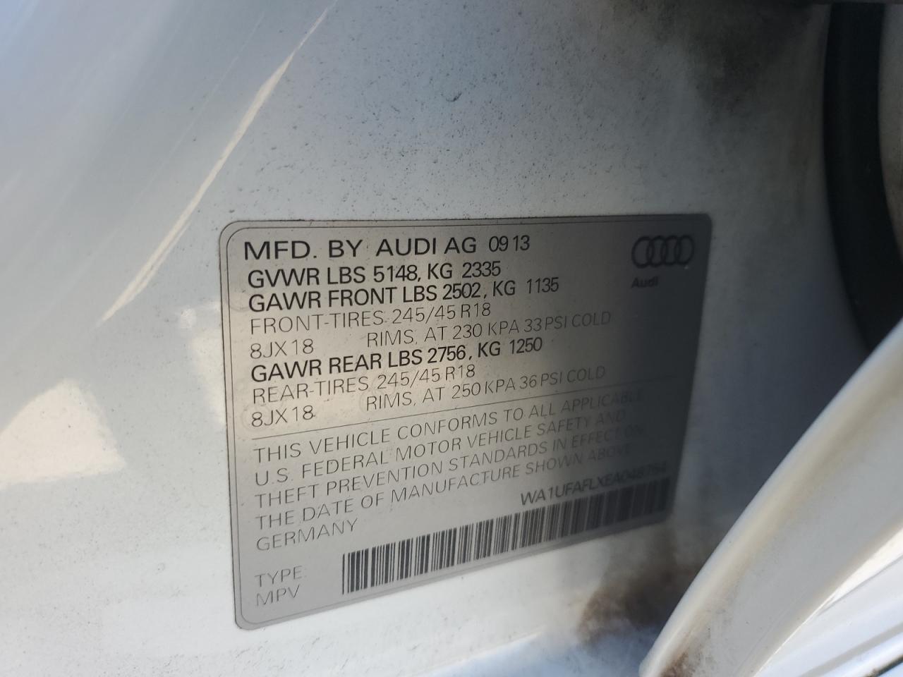 VIN WA1UFAFLXEA048754 2014 AUDI A4 no.12