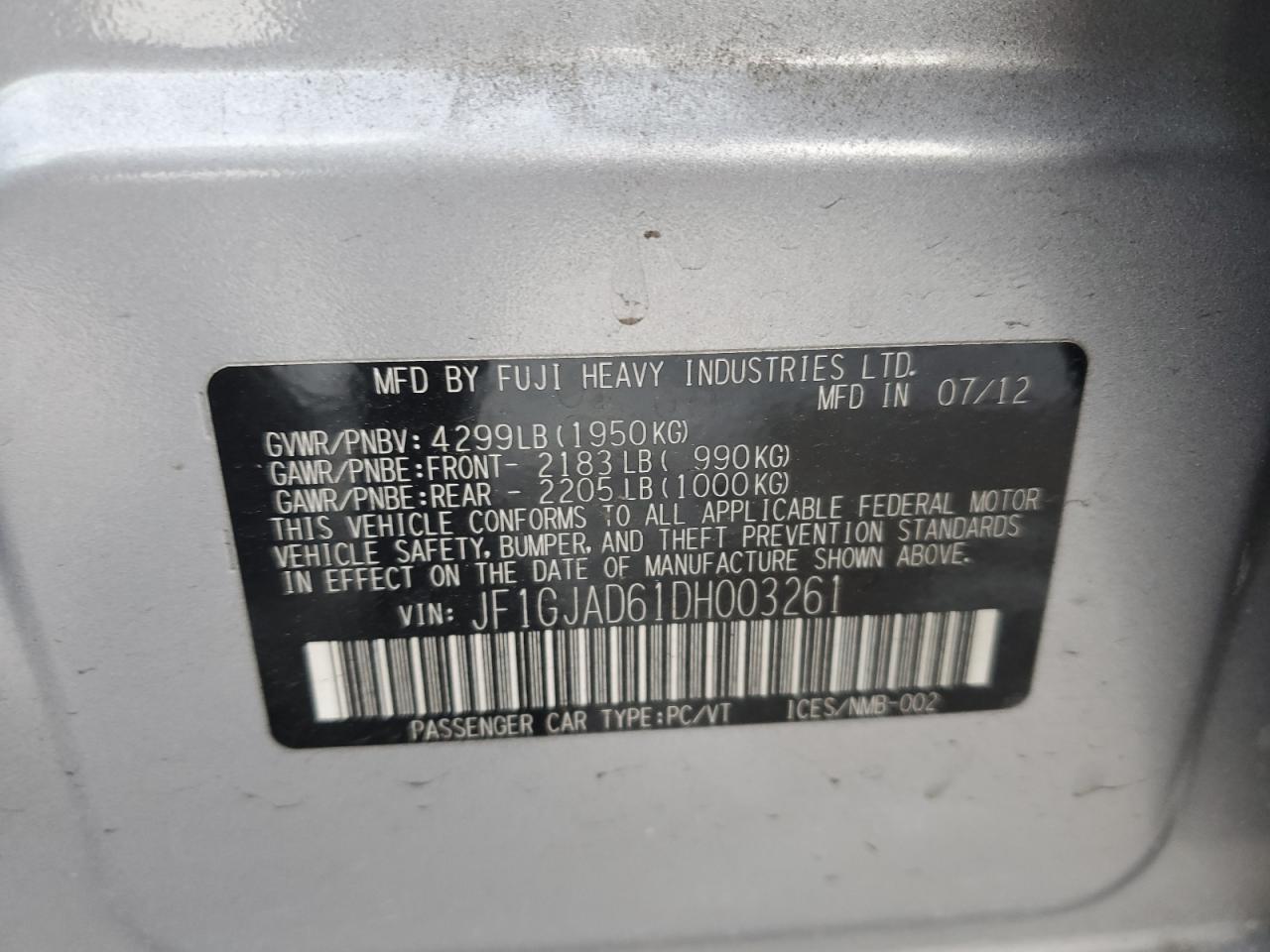 2013 Subaru Impreza - Image 12