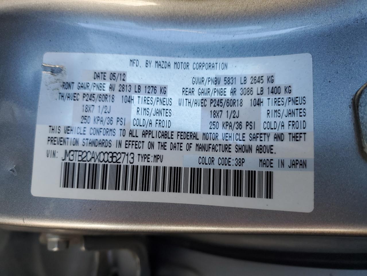 2012 Mazda CX-9 - Image 14