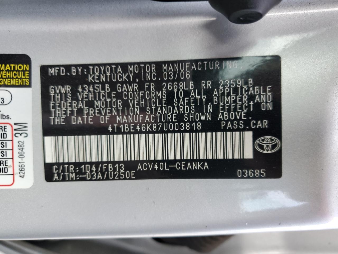 2007 Toyota Camry - Image 12