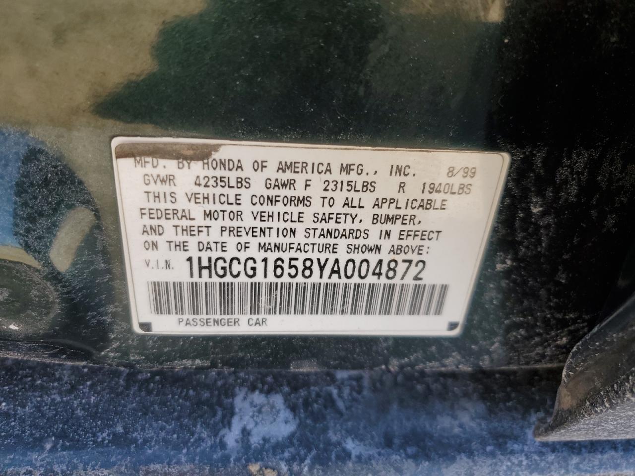 2000 Honda Accord - Image 12