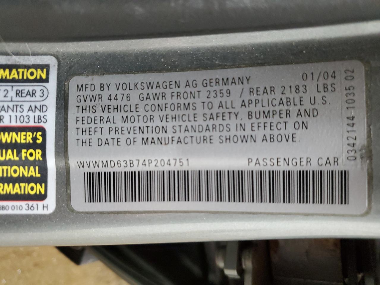 2004 Volkswagen Passat - Image 12