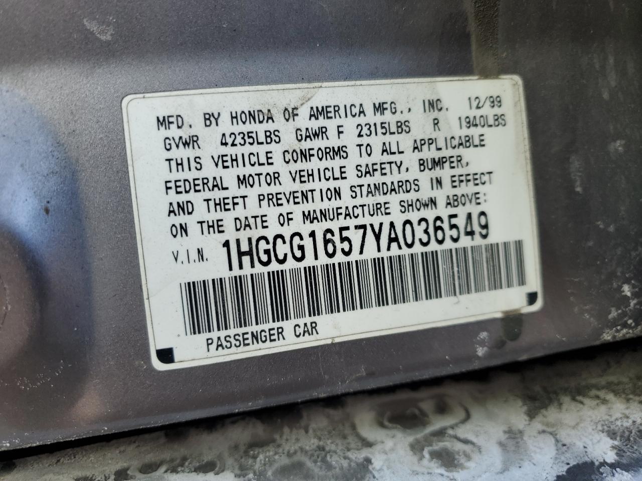 2000 Honda Accord - Image 12