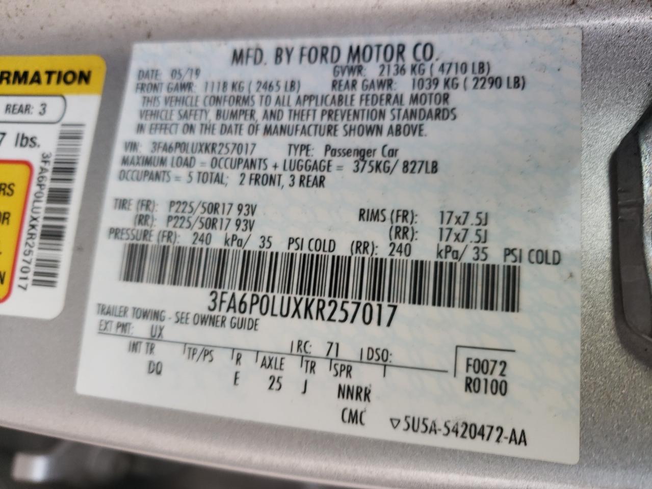 2019 Ford Fusion - Image 13