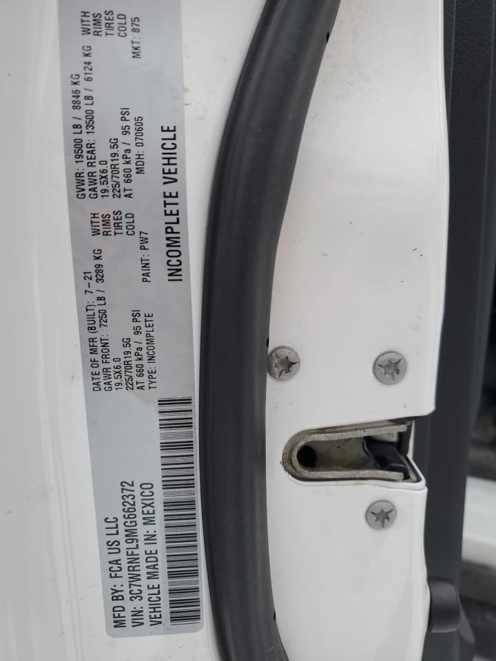 2021 Ram 5500 VIN: 3C7WRNFL9MG662372 Lot: 89316405