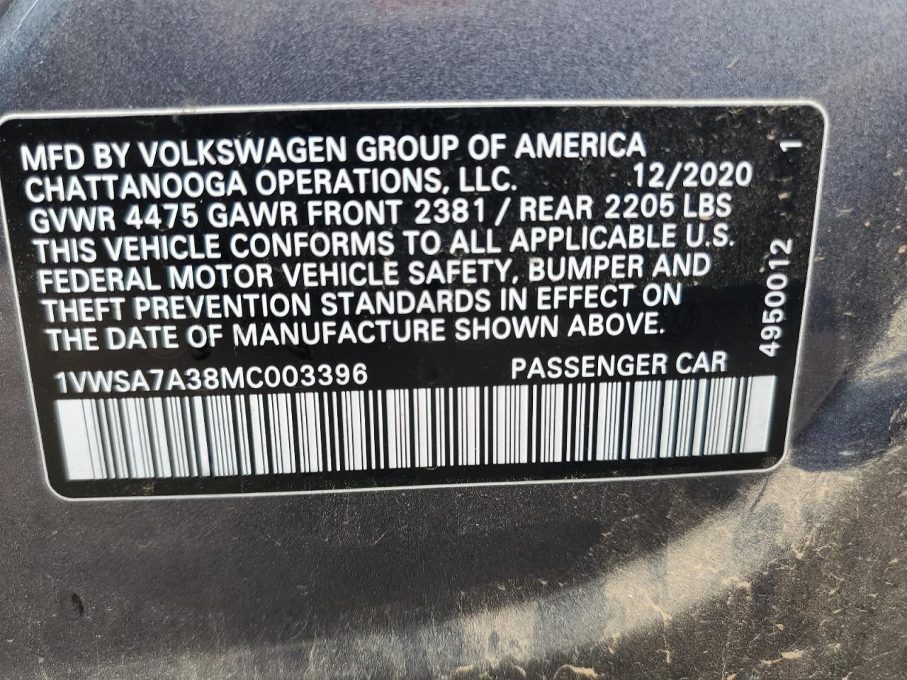 2021 Volkswagen Passat - Image 12