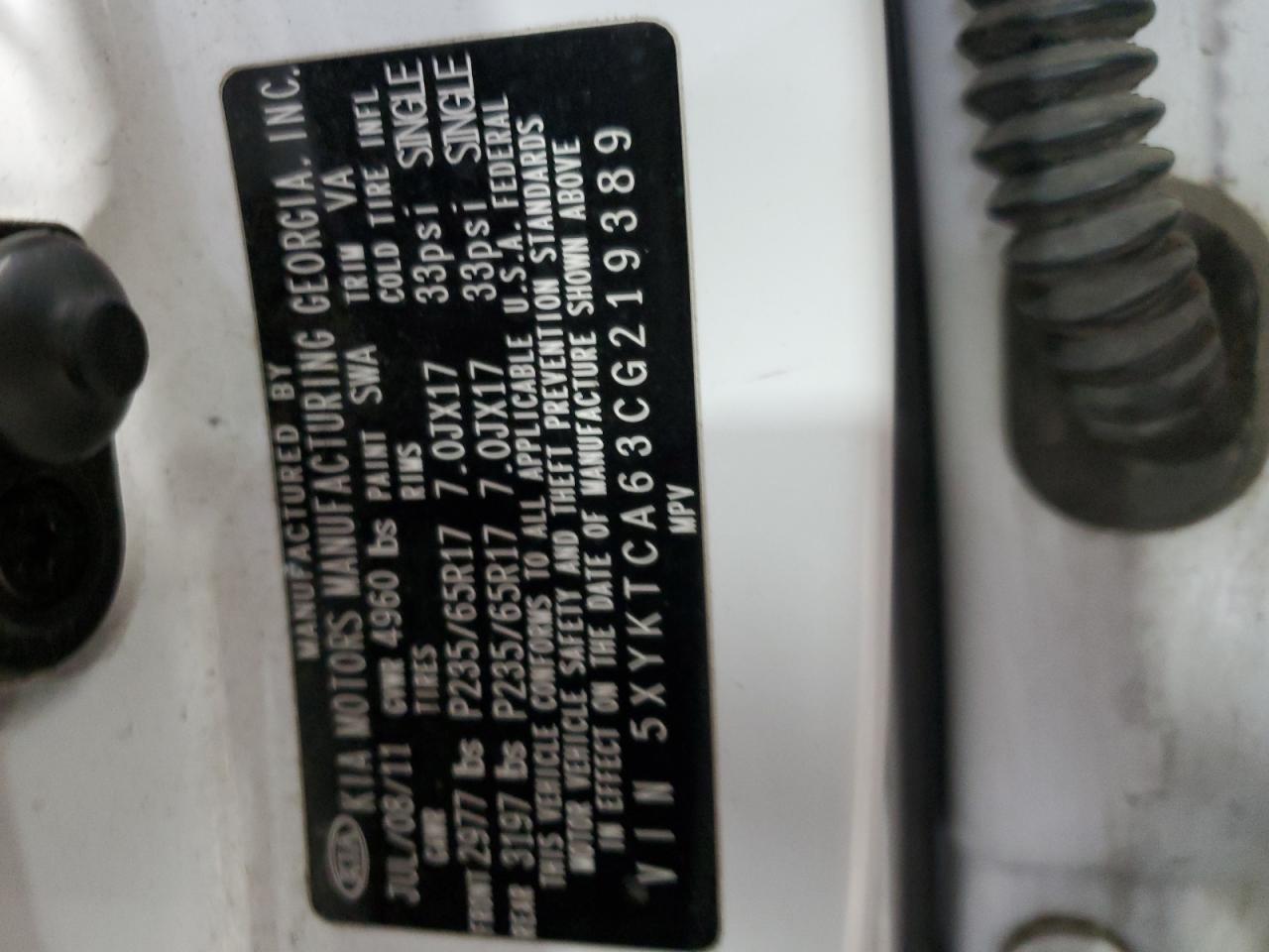 2012 Kia Sorento - Image 13